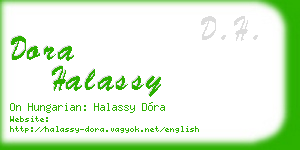 dora halassy business card